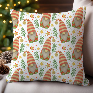 Coussin Noël Gnome Scandinave Aquarelle