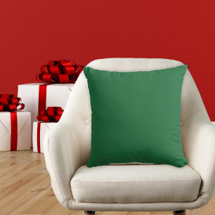 Coussin Noël Holly Green Modern Solide Basique