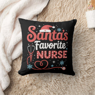Coussin Noël infirmière préférée de Santa