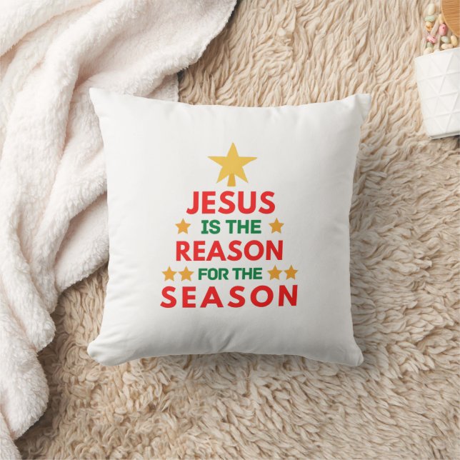 Coussin Noël Jésus est la raison de la saison (Couverture)