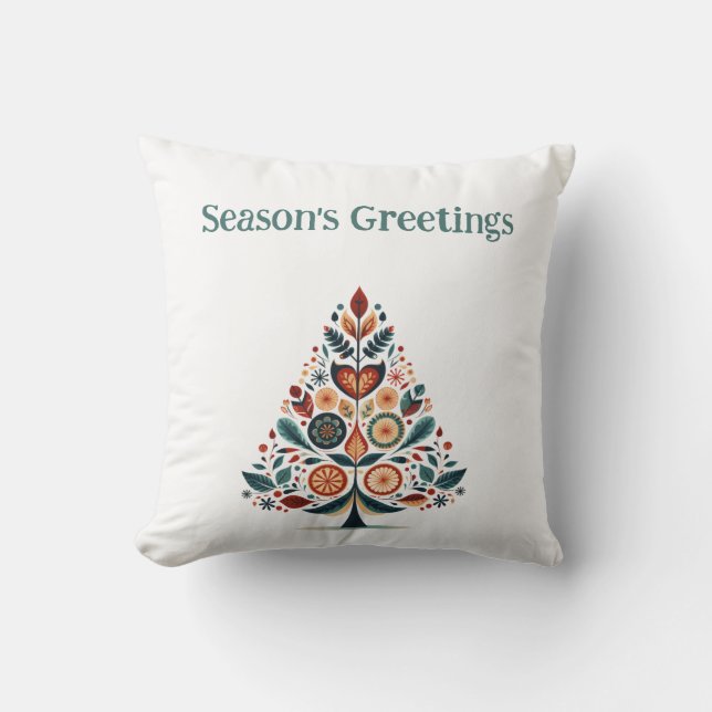 Coussin Noël minimaliste Hygge personnalisable (Recto)