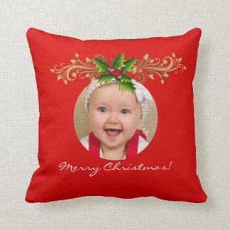 Coussin Noël Noël Noël Modèle photo Famille bébé