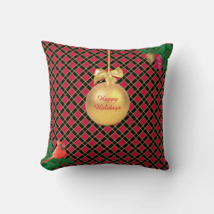 Coussin Noël Noir & Rouge