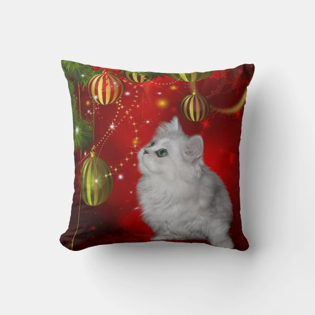 Coussin Noël persan de chaton (Recto)