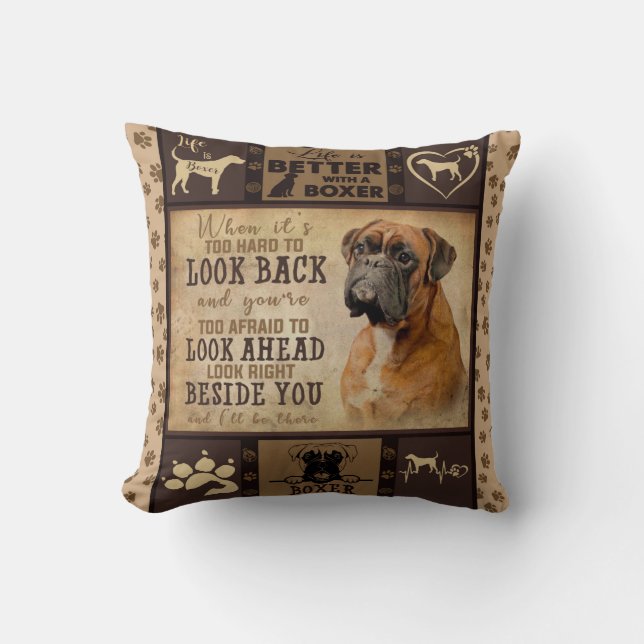 Coussin Noël Personnalisé, La Vie Est Meilleure Avec La Bo (Recto)