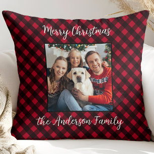 Coussin Noël Plaid Famille Personnalisée Photo Moderne