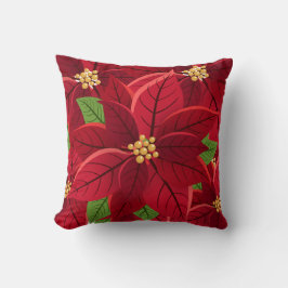 Coussin Noël Poinsettia
