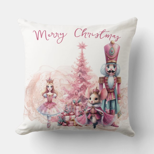 Coussin Noël Pretty Pink Nutcracker (Recto)