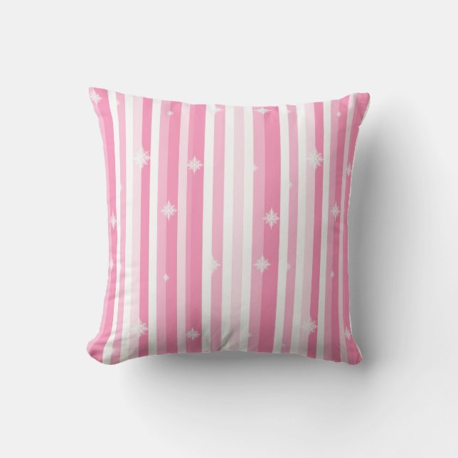 Coussin Noël rose et blanc (Recto)