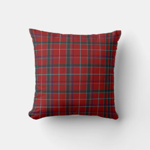 Coussin Noël rouge bleu classique vacances plaid