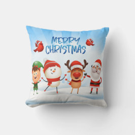 Coussin Noël Rudolf Le renne et les amis