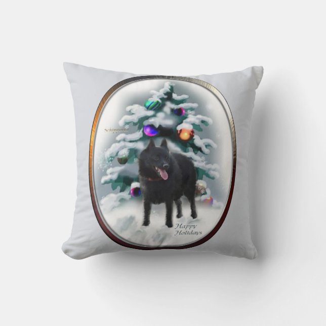 Coussin Noël Schipperke (Recto)