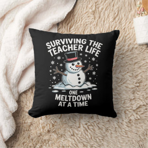 Coussin Noël Survivre à la vie d'enseignant Effondrement X