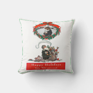 Coussin Noël traditionnel Vintage Père Noël