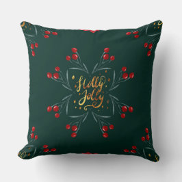 Coussin Noël - Vacances aquarelle traditionnelle design