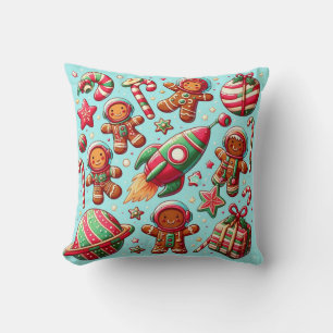 Coussin Noël vaisseau spatial pain d'épices