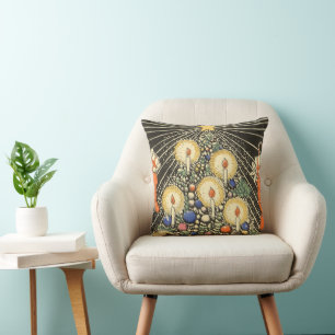 Coussin Noël vintage, arbre aux bougies et étoile