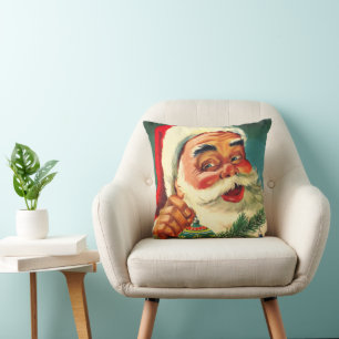 Coussin Noël Vintage, Jolly Retro 50's Père Noël
