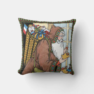 Coussin Noël Vintage, Jouets du Père Noël Chaussures