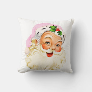 Coussin Noël vintage Retro Jolly Santa Claus