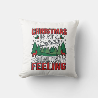 Coussin Noël Voler C'est Un Sentiment Renne Traîneau Desi