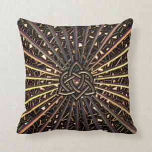Coussin Noeud celtique de trinité de carreau métallique en