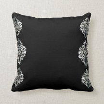 Coussin noir 41 x 41 cm de jet de Siver Damas