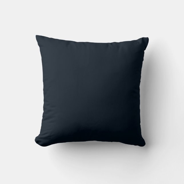 Coussin Noir Bleu Profond Couleur Solide Scatter Jeter Cou (Recto)