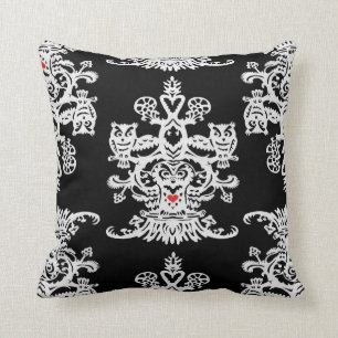 Coussin Noir creux du ` s de hibou