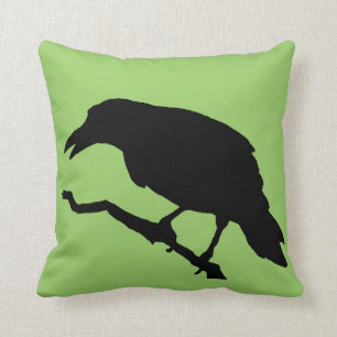 Coussin noir de corneille