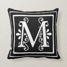 Noir de monogramme de la lettre M