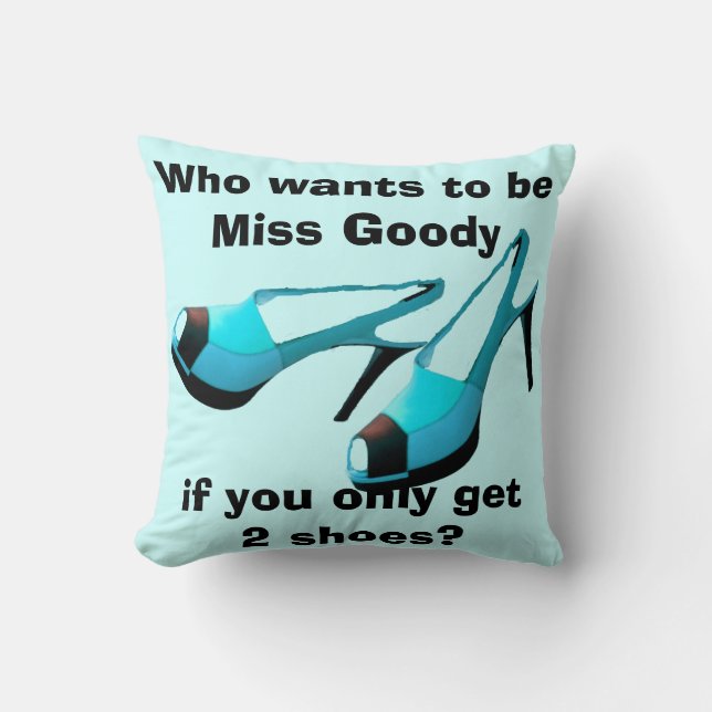 Coussin Noir de turquoise de Fashionista de chaussures de (Recto)