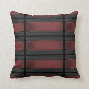 Coussin Noir et Bourgogne