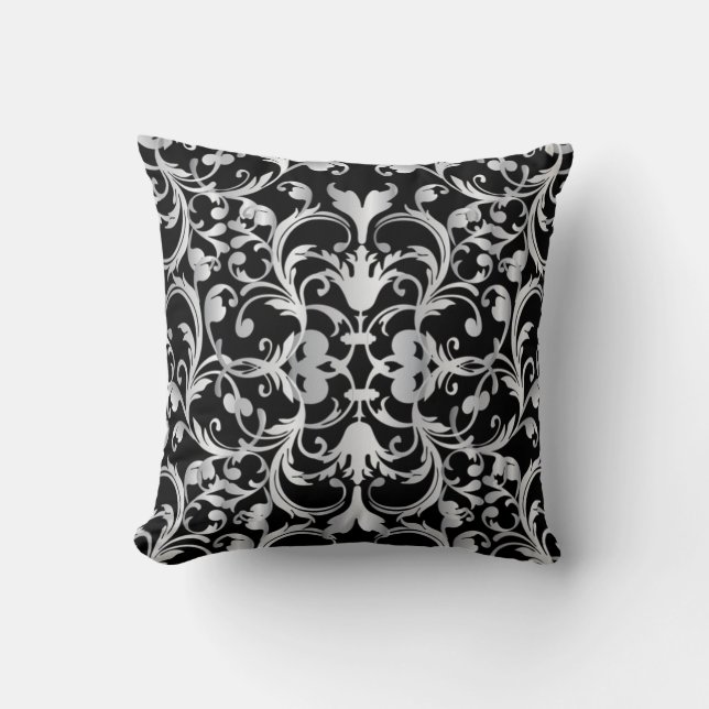 Coussin Noir et gris (Recto)