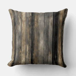 Coussin Noir et Gris en relief