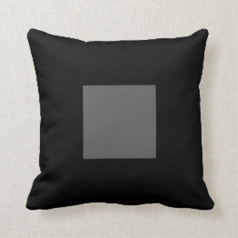 Coussin noir et gris épais