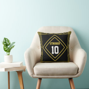 Coussin Noir et Jaune