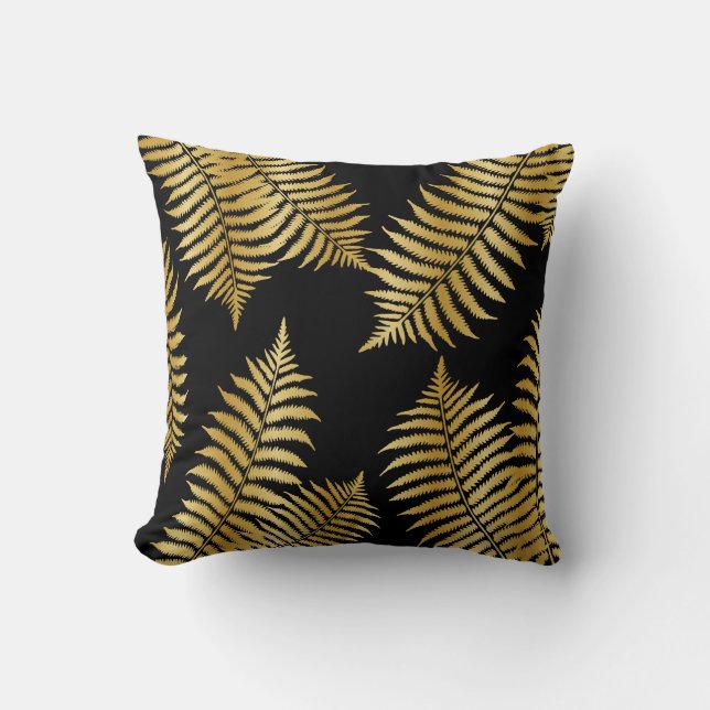 Coussin Noir et palmettes d'or (Recto)