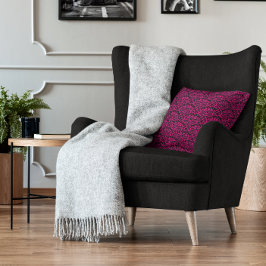 Coussin Noir et rose Rose chaud Floral Damask