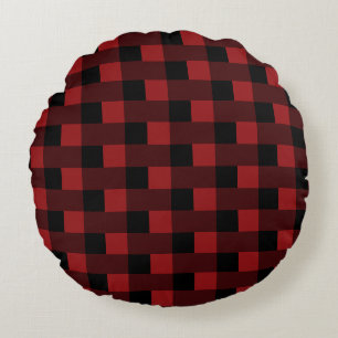 Coussin noir et rouge
