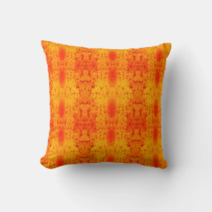 Coussin Noir, jaune orange automne dos solide