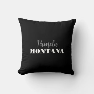 Coussin Noir minimaliste personnel moderne