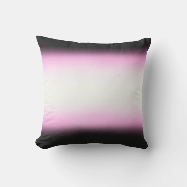 Coussin Noir noir nordique|Rose|Blanc (Recto)