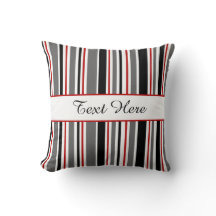 Noir personnalisable, gris, rouge, blanc, rayures