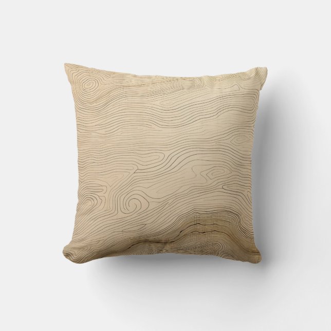 Coussin Noir simple et beige japonais (Recto)