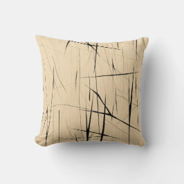 Coussin Noir simple et beige japonais