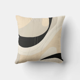 Coussin Noir simple et beige japonais