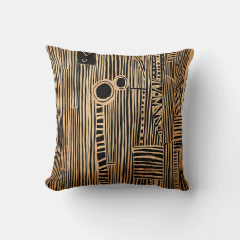 Coussin Noir simple et beige japonais
