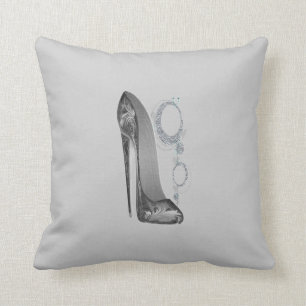 Coussin noir super de Bling de stylet et