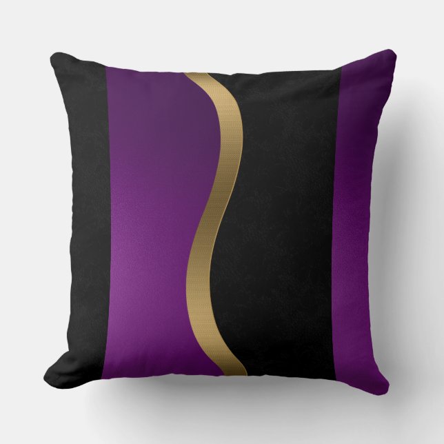 Coussin Noir violet or (Recto)